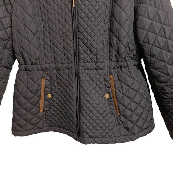 Weatherproof Navy Quitted Jacket with Removable Hood Size XL - Picture 4 of 8